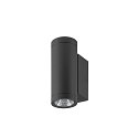SLV outdoor wall luminaire HELIA PRO S SINGLE cylindrical IP65, anthracite, lacquered 