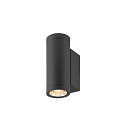 SLV outdoor wall luminaire HELIA PRO S SINGLE cylindrical IP65, anthracite, lacquered 