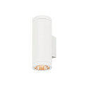 SLV outdoor wall luminaire HELIA PRO L SINGLE cylindrical IP65, white, lacquered 