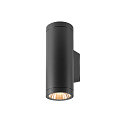 SLV outdoor wall luminaire HELIA PRO L UP/DOWN cylindrical IP65, anthracite, lacquered dimmable