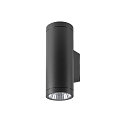 SLV outdoor wall luminaire HELIA PRO L UP/DOWN cylindrical IP65, anthracite, lacquered dimmable