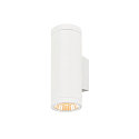 outdoor wall luminaire HELIA PRO L UP/DOWN cylindrical IP65, white, lacquered dimmable