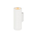 SLV outdoor wall luminaire HELIA PRO L UP/DOWN cylindrical IP65, white, lacquered dimmable