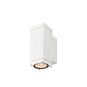 SLV outdoor wall luminaire THEO PRO S SINGLE square IP65, white, lacquered 