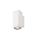 SLV outdoor wall luminaire THEO PRO S SINGLE square IP65, white, lacquered 