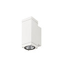 SLV outdoor wall luminaire THEO PRO S SINGLE square IP65, white, lacquered 