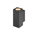 SLV outdoor wall luminaire THEO PRO S UP/DOWN square IP65, anthracite, lacquered 