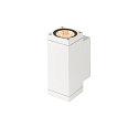 SLV outdoor wall luminaire THEO PRO S UP/DOWN square IP65, white, lacquered 