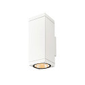 outdoor wall luminaire THEO PRO L SINGLE square IP65, white, lacquered 