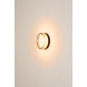 SLV LED Wand-/Deckenleuchte CYFT WAVE XL, 105�, 15W, 2700/3000/4000K, 850lm, IP65, dimmbar, schwarz / klar