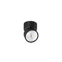 SLV wall and ceiling luminaire KALU 2.0 1 flame, suitable for VDU workstation IP20, black, lacquered dimmable