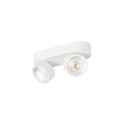 SLV wall and ceiling luminaire KALU 2.0 2 flames, suitable for VDU workstation IP20, white, lacquered dimmable