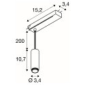 SLV LED 1-Phasen Pendelleuchte LALU� MIX&MATCH, ohne Schirm, IP20, 10W 2700/3000K 700/800lm 40�, CRi>90, dimmbar, schwarz