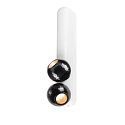 SLV LED Wand-/Deckenleuchte DYSKO DOUBLE, 36�, 13W, 2700K, 1500lm, IP20, dimmbar, wei� / schwarz