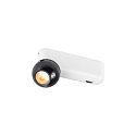 SLV LED Wand-/Deckenleuchte DYSKO SINGLE SWITCH, 36�, 6,7W, 2700K, 750lm, IP20, dimmbar, wei� / schwarz
