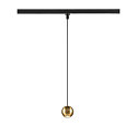 1-phase pendant luminaire DYSKO down, ball shaped IP20, glossy, gold dimmable