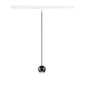 Dekorative LED 1-Phasen Pendelleuchte DYSKO, IP20, 6.7W 2700 750lm 36�, CRi>90, dimmbar, schwarz / Adapter wei�