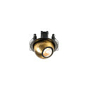 SLV ceiling recessed luminaire DYSKO round IP20, gold, black dimmable
