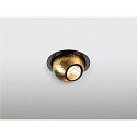 SLV ceiling recessed luminaire DYSKO round IP20, gold, black dimmable