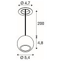 LED Pendelleuchte DYSKO, 36�, 5W, 2700K, 500lm, IP20, dimmbar, schwarz / gold