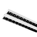 SLV LED 3-Phasen Strahler SIGHT EVO DOUBLE, 57,4cm, rechteckig, 60�, 25W, IP20, dimmbar, 4000K, 3250lm, wei� / schwarz