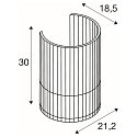 SLV Wandleuchte WUD WL, zylindrisch E27, 1x max. 40W, IP20, dimmbar, natur