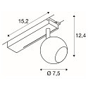 SLV LED 1-Phasen Strahler LIGHT EYE� 2.0, rund, CRi>90, dimmbar, kardanisch, 11W 2700K 1150lm 30�, wei� matt / innen schwarz