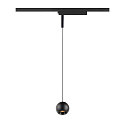 1-phase pendant luminaire LIGHT EYE� 2.0 down, switchable, ball shaped IP20, black matt 