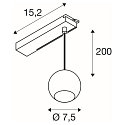 SLV 1-phase pendant luminaire LIGHT EYE� 2.0 down, switchable, ball shaped IP20, white matt 