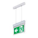 SLV wall and ceiling luminaire P-LIGHT square IP20, transparent, white, lacquered 