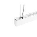 SLV LED Pendelleuchte GLENOS� PRO, 120cm, 75�, 60W, UGR16, IP20, dimmbar, 3000K, 7500lm, wei� / schwarz