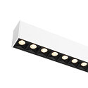 SLV LED Pendelleuchte GLENOS� PRO, 120cm, 75�, 60W, UGR16, IP20, dimmbar, 3000K, 7500lm, wei� / schwarz