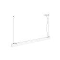 SLV LED Pendelleuchte GLENOS� PRO, 120cm, 75�, 60W, UGR16, IP20, dimmbar, 4000K, 7800lm, wei� / schwarz