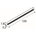 SLV ceiling luminaire GLENOS� PRO UGR < 19, suitable for VDU workstation IP20, black, white, lacquered dimmable