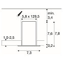 LED Deckeneinbauleuchte GLENOS� PRO, 120cm, 75�, 30W, UGR19, IP20, IP20, dimmbar, 3000K, 3650lm, wei� / schwarz
