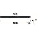 SLV LED Lichtbandsystem EASYLIGHT 1500 135 835/840/850 DA30 BK ML, 150cm, 27W, 3500/5000K, 5094lm, IP20, schwarz