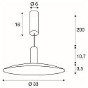 SLV pendant luminaire LALU� SET ELYPSE 33 IP20, black dimmable