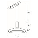 SLV LED 1-Phasen Pendelleuchte LALU� SET TETRA 24, IP20, 10W 2700/3000K (CCT Switch) 40�, CRi>90, dimmbar, schwarz / Bronze