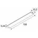 SLV LED Lichtleiste BATTEN FLAT P 1500 70 BT, IP44 IK04, 150cm, MW-Sensor, 230V AC/DC, 29-50W 3000-5000K, Bluetooth dimmbar