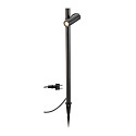 Outdoor LED-Stehleuchte HELIA SLIM POLE SINGLE, IP65 IK03, Erdspie�-Stativ + Steckerkabel, 6W 2200K 500lm 38�, schaltbar