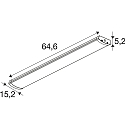 SLV LED Lichtleiste BATTEN FLAT P 600 27 830/840/850 ML, DALI2 WH, 12W, 3000/5000K, 1505lm, IP44, wei�