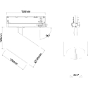 SLV LED 3-Phasen Strahler TRACKSPOT C, 13W, 2700K, 1681/5322lm, IP20, wei�