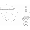 SLV LED 3-Phasen Strahler TRACKSPOT V, 12W, 4000K, 1797/5594lm, IP20, DALI dimmbar, wei�