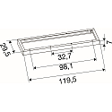 SLV Aufbaurahmen f�r LED PANEL P und PAVANNO, 120/30cm, wei�