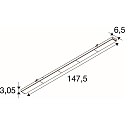 SLV LED Lichtbandsystem Lichttr�ger RETRO, 150cm, 26W, 3500/4000/5000K, 4783-13710lm, IP20, DALI dimmbar, wei�