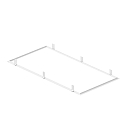 Einbaurahmen für LED PANEL P und PAVANNO, 120/60cm, weiß