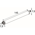 SLV LED Feuchtraumleuchte TUBULAR P, 150cm, 50W, 3000K, 7600lm, IP66, DALI dimmbar, wei�