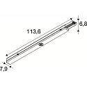 SLV LED Notlichtmodul EASYLIGHT 1000 LED Lichtbandsystem, 3W, 5000K, 450lm IP20, DALI dimmbar, schwarz