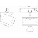 SLV LED 3-Phasen Strahler TRACKSPOT P SQ, 12W, 3500K, 1968/6160lm, IP20, DALI dimmbar, wei�