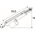 SLV LED Strahler EASYLIGHT LED Lichtbandsystem, 12W, 5000K, 1920/4720lm, IP20, schwarz